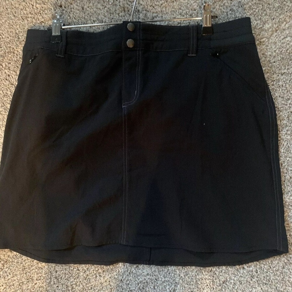 Kuhl Womens Skort‎ Gray 14 Strattus Lined Midi Stretch Outdoor Hiking Casual